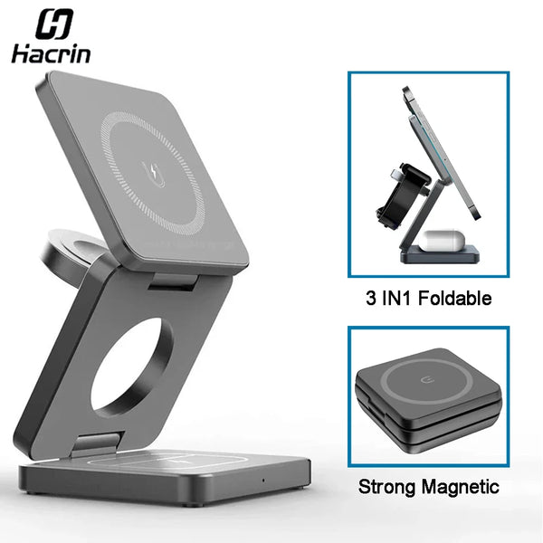 Foldable Magnetic Wireless Charger 3 in 1